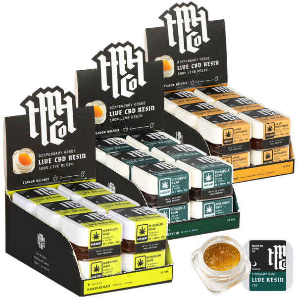 Modern Herb Co Dispensary Grade Live Resin CBD Dabs | 2g | 12ct Display