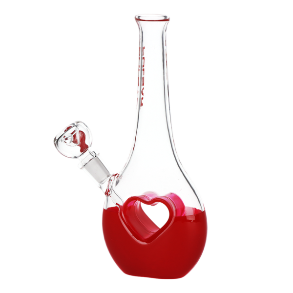 Pulsar Valentine's Heart Vase Glass Water Pipe | 8.25" | 14mm F