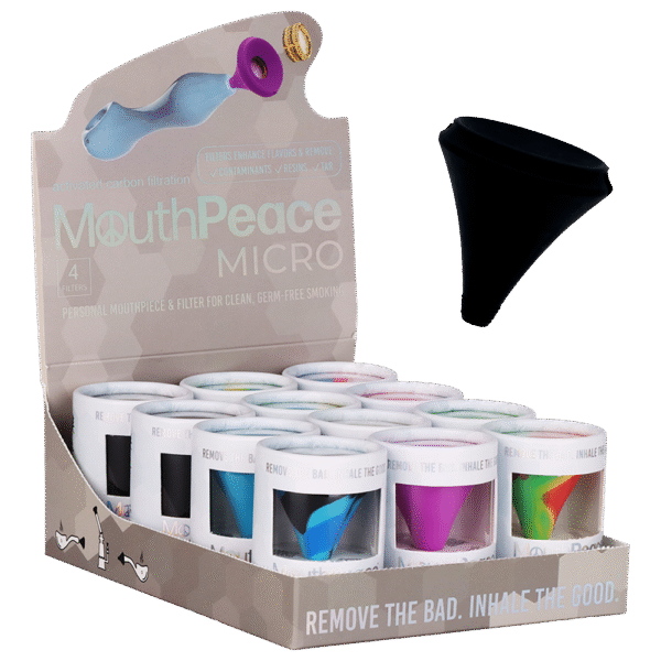 MouthPeace Micro Air Filter Mouthpiece Starter Kit | Assorted Colors | 12ct Display